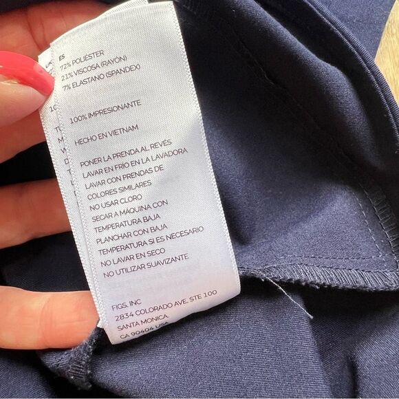 Figs Rafaela Oversized Mandarin Collar Short Sleeve Scrub Top Size XXL - Picture 15 of 16